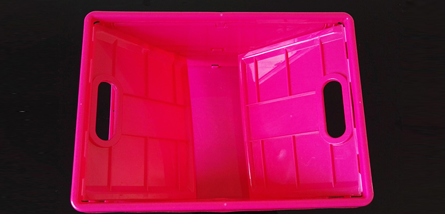 Foldable plastic storage box