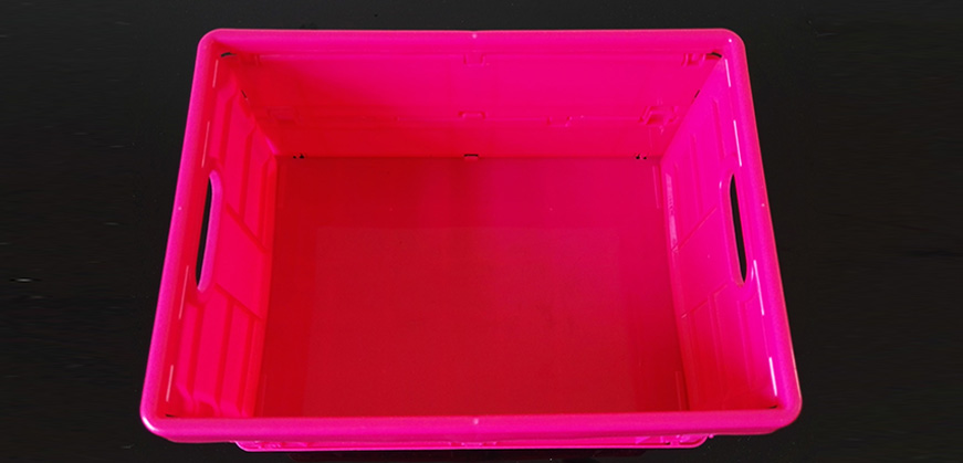 Foldable plastic storage box